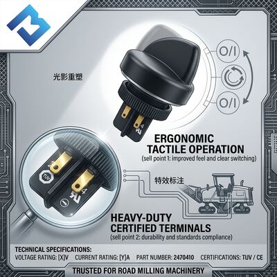 2470410 Push Button On/Off Switch W195 W200 W205 Milling Machine Spare Parts