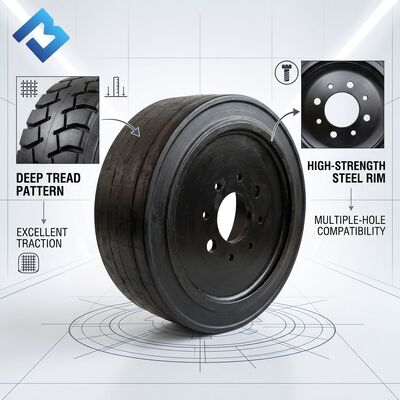 W50 Milling Solid Tire 2136678 Road Milling Machine Wheel Assembly Road Construction